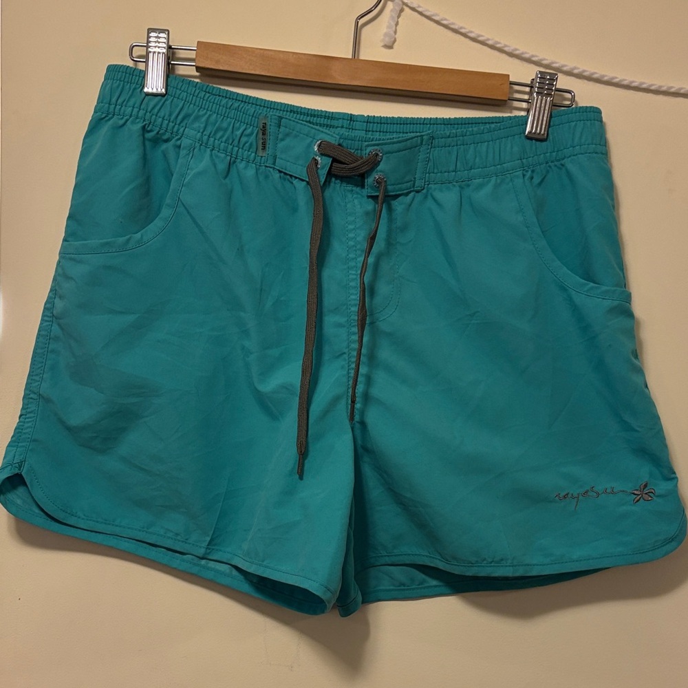 Raya Sun Teal Athletic Shorts